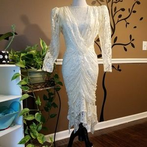 Ivory 80's lace dress!